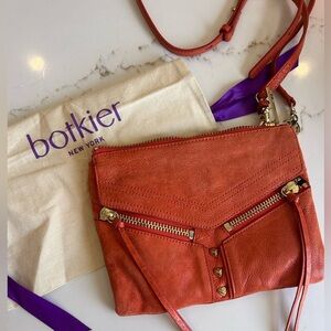 Botkier orange leather crossbody bag